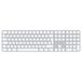 Apple Magic Keyboard Universel USB + Bluetooth Néerlandais Aluminium, Blanc