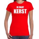 Bellatio Decorations Fout Kerst shirt / t-shirt - Ik haat Kerst - rood voor dames - Kerstkleding / Kerst outfit XL