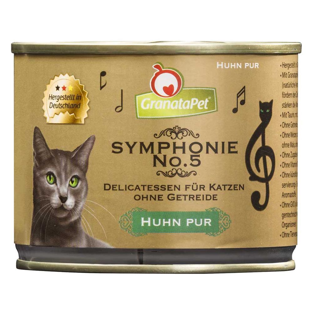 GranataPet Symfonie Kattenvoer 6 x 200 g - Kip Puur