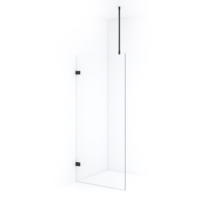 Maxaro Inloopdouche Diamond 90cm 8mm Helder Veiligheidsglas Zwart Chroom