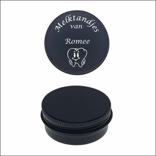 MC Living Melktanden Blikje Met Naam Gravering - Romee