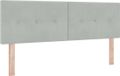 vidaXL Hoofdbord lichtgrijs 144 cm fluweel