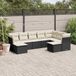 Maison Exclusive - Salon de jardin, 9 pièces, avec coussins, noir, en polyrotin