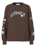PIECES - PCDINNA LS OVERSIZED SWEAT D2D - Dames - Sweaters - Hot Fudge - M