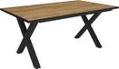 Happyment Table à manger London – Rectangulaire – Convient pour 4 à 6 personnes – Aspect haut de gamme – Bois massif – Pieds en X, noir – 170x90x75 cm
