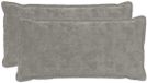 vidaXL Kussensloop - 2 stuks - Lichtgrijs - 40 x 80 cm