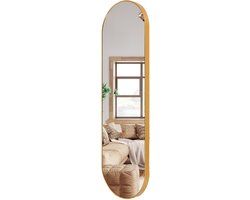 MISOU Oval Gold Mirror - 100x30cm - Wall Mirror - Modern Style