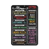 Krijtbordstijl, HDG-1018 Krijtbordstijl, wekelijks voedselmenubord voor keuken, 30 x 45 cm, duurzaam, gemakkelijk aan de muur te hangen, diner, dagelijks krijtmenubord voor keuken