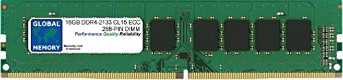 GLOBAL MEMORY 16GB DDR4 2133MHz PC4-17000 288-PIN ECC DIMM (UDIMM) GEHEUGEN RAM VOOR SERVERS/WERKSTATIONS/MOEDERBORDEN