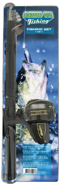 Game on Fishing Tele Werphengel 1.60m+acc Black