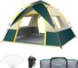 Tente de camping automatique sans marque, légère pour 2-3 personnes, coupe-vent, protection UV, jaune