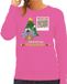 Bellatio Decorations Foute Kersttrui/sweater voor dames -doomsday - roze - kalkoen - kerstfeest XXL