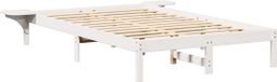 vidaXL Bedframe Blanc Pin Massif 120 x 190 cm