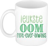 Bellatio Decorations Cadeau koffie/thee mok voor oom - groen - keramiek - 300 ml