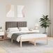 Maison Exclusive - Cadre de lit avec tête de lit rembourrée, en couleurs naturel et taupe