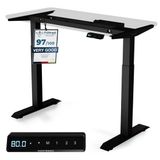Desktronic HomeOne Zit-sta Bureau Elektrisch In Hoogte Verstelbaar Frame Zwart 120x60-160x80cm Bureaublad