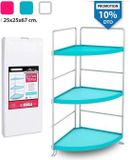 Confortime Metal-Plastic Shelving Unit 3 Shelves 25x25x67cm - Assorted Colors