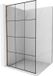 Mexen Kioto L paroi de douche Walk-in 120 x 200 cm, grille noir, or rose