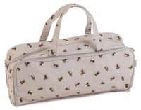 Sac à aiguilles à tricoter en coton, 13x45x18 cm, avec fermeture éclair