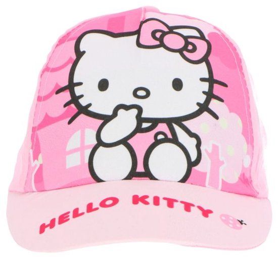 4KidsOnly Hello Kitty Kinderpet – 53cm (3-9 jaar) – Roze Cap – Officiële Sanrio Pet