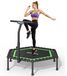 Trampoline d'intérieur - Trampoline adultes - Ø 122 à 130 cm - Jusqu'à 204 kg - Barre en T réglable