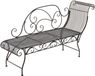 CLP Karma Tuinbank - Metalen Chaise Longue pour Jardin et Balcon - Banc en Fer avec Dossier - 156 cm - Charge maximale 160 kg - bronze