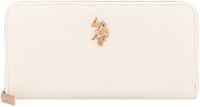 U.S. POLO ASSN. Jones Zip Around Wallet Cream White
