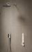 Hotbath Cobber IBS24 inbouw regendoucheset met ronde handdouche aan glijstang en 30cm ronde hoofddouche aan 15cm plafondarm geborsteld nikkel