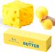 Jouet squishy - Lot de 2 - Beurre et fromage - Grand - Balles anti-stress à récupération lente - Squishies sensoriels