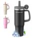 OUTDOUSE PRO Thermobeker 1200 ml, thermobeker met handvat en rietje, BPA-vrij, 1,2 l, zwart