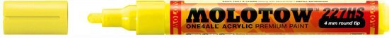 Molotow ONE4ALL 4mm Acryl Marker - Fluoriserend Geel - Geschikt voor vele oppervlaktes zoals canvas hout steen keramiek plastic glas papier leer..