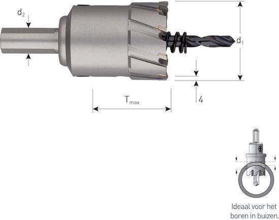 Rotec HM gatfrees 'Heavy Duty', Tmax:30, ø38,0