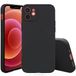 Fresnour iPhone 12 Mini 5,4 inch hoes, bumper cover, transparant, krasbestendige achterkant (mat zwart)