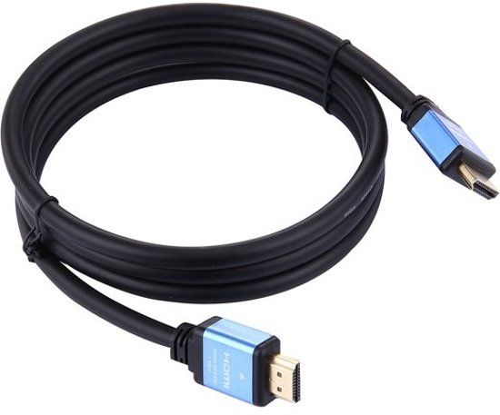 Qubix HDMI kabel 1.5 meter 4K - HDMI naar HDMI - 2.0 versie - High Speed - HDMI 19 Pin Male naar HDMI 19 Pin Male Connector Cable - Blue line