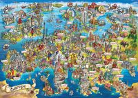 Eurographics Puzzle Europa Kaart - 2000 Stukjes Legpuzzel
