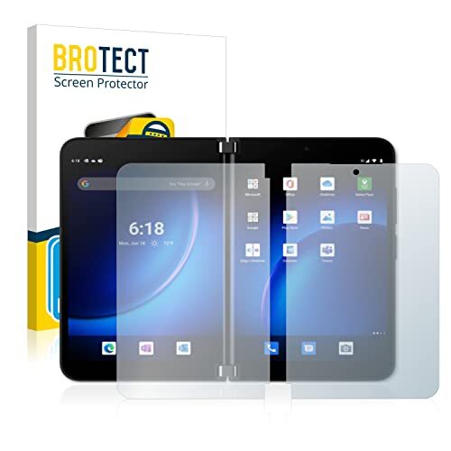 brotect 2x Antireflecterende Beschermfolie compatibel met Microsoft Surface Duo 2 (Inner display) Anti-Glare Screen Protector, Mat, Ontspiegelend