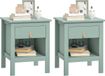 HOMCOM Set de 2 tables de chevet avec tiroir moderne, 45 x 40 x 55 cm, vert