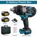 Vis sans fil avec fonction d'impact - Clé à chocs électrique - 3100 Nm de couple - Moteur sans balai - Carré de 3/4 pouce (1,9 cm) - 18V, 2 batteries