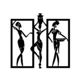 Stijlvol zwart decoratief metalen wandaccessoire, 66 x 62 cm, 100% metaal, 1,5 mm dik, perfect voor moderne woondecoratie en kunstdisplay