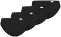 Schiesser Tai-Slip 95-5 Serie Vrouwen Zwart Effen Katoen/Elastaan 4 Stuks