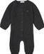 Noppies Unisex Playsuit Monrovia - Dark Grey Melange - Size 68 - Long Sleeve - Organic Cotton
