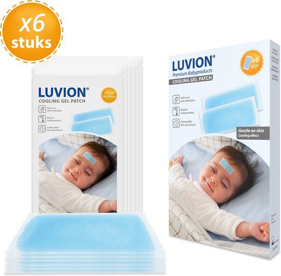 LUVION® Cooling Gel Patch - Verkoelende werking bij koorts - Geschikt voor baby's, kinderen en volwassenen
