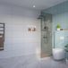 FortiFura Galeria Inloopdouche - rook - glas - 70x200cm - 8mm - nano - blind - inbouw profiel - brons
