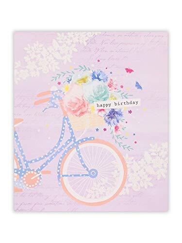Clintons Clintons: Simply Clintons Pastel Floral Bike, Verjaardagskaart, 137x159mm