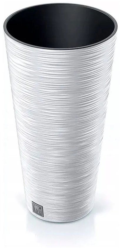 Prosperplast Furu Bloempot Vierkant Plastic Wit 25x25x48 cm
