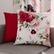 PETTI Artigiani Italiani - Paar kussenslopen 50 x 50 cm, van microvezel, decoratief kussen voor slaapkamer, bank, woonkamer, set van 2 kussenslopen, bloemenpatroon, bordeaux, 100% Made in Italy