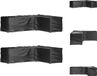 vidaXL Tuinmeubelhoes L-vormig Zwart 260x210x80 cm