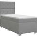 Vidaxl Boxspringbed Met Matras Lichtgrijs Enkele Stof