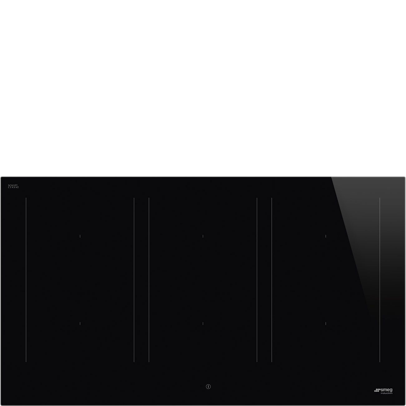 Smeg SIM3964D - 90cm Black Built-in Induction Cooktop with 6 Zones