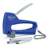 Rapesco 0955 T8-Lite Niettacker met 300 13/6 mm Nietjes, Blauw/Chroom | Antibacteriële Bescherming Germ-Savvy